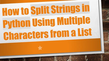How to Split Strings in Python Using Multiple Characters from a List