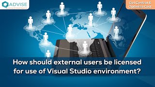 How should external users be licensed for use of Visual Studio environment