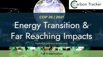 COP26 | The Energy Transition and the Far-Reaching Implications