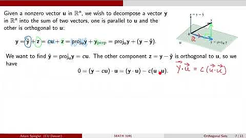 MATH 3191: How to Compute an Orthogonal Projection