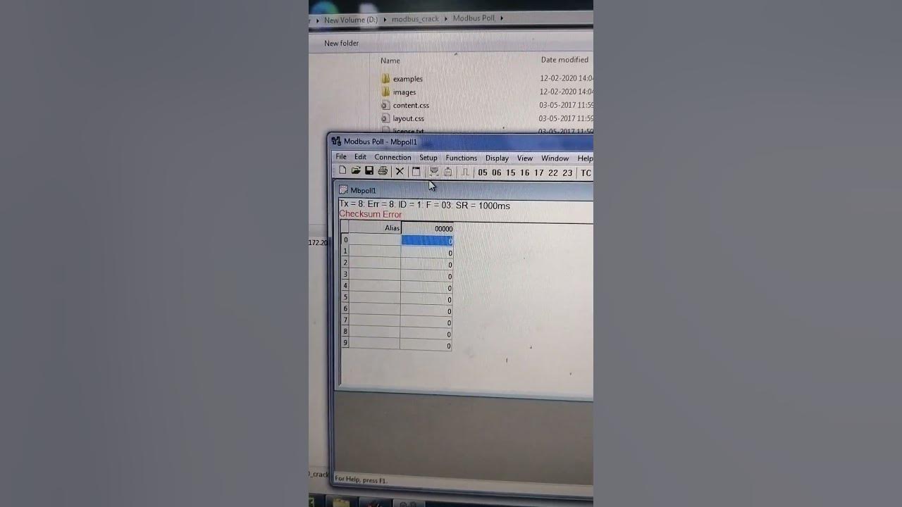 Modbus poll Tester