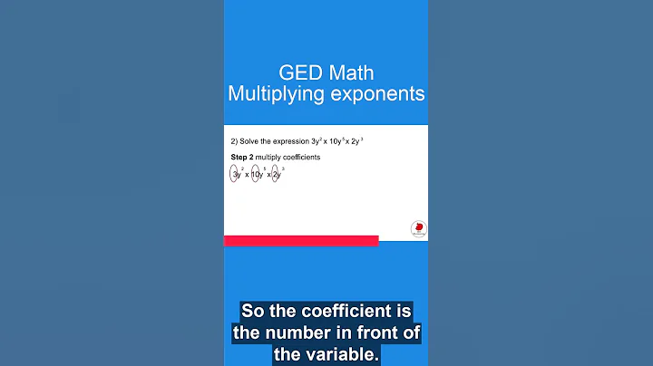 GED Math multiplying exponents #shorts
