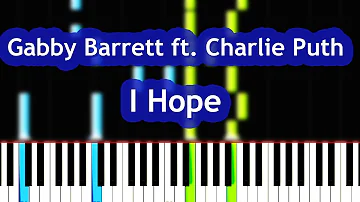 Gabby Barrett - I Hope (ft.  Charlie Puth) Piano Tutorial