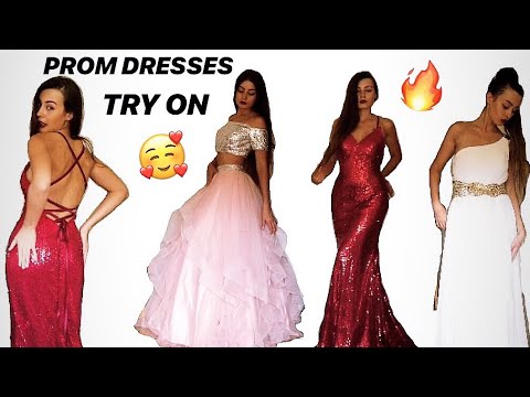 TRYING ON JJsHOUSE PROM DRESSES and EVENING DRESSES