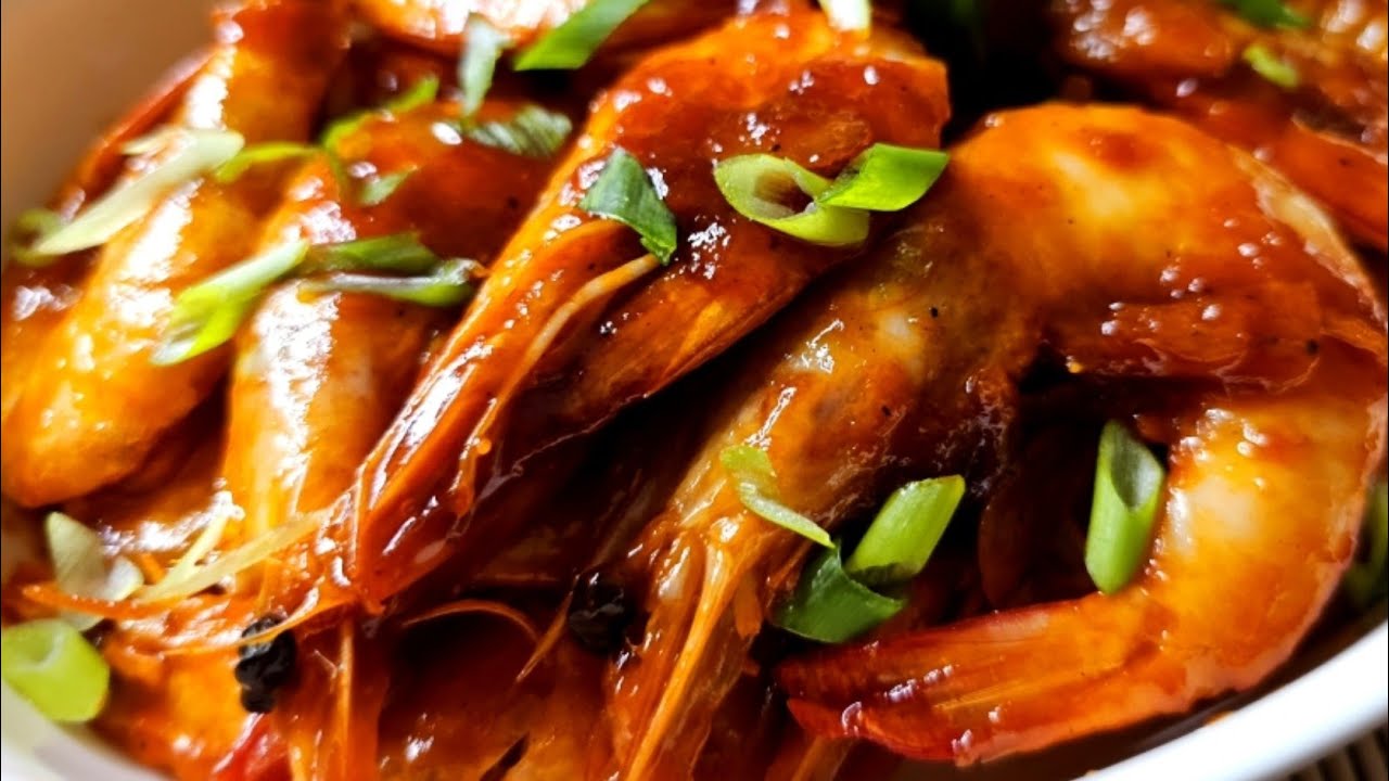 Garlic Butter Oyster Sauce Prawns YouTube