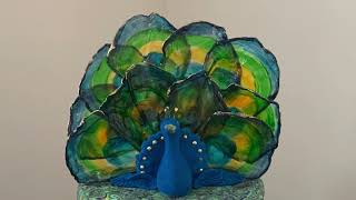 Rice Paper Peacock Cake Topper