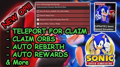 [ UPDATE! ] Roblox Sonic Speed Simulator Script EP.2 - AutoFarm Orbs/Coins/Rings & More 2022 *OP*