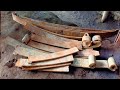 Knife Making - Making a Super Sharp Kurbani Knife From  Rusted Leaf Spring