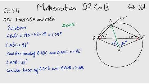 Geometrical Properties of Circles D3 Ch 13 6th Ed Part 3