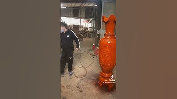 Hoàn thiện cặp lục bình đục tứ quý gỗ xà cừ 1m70 cực đẹp.Giá công khai 13 triệu.#lucbinhgoxacu