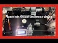 DIY Mini Extruder first Filament extruision and simultaneous winding