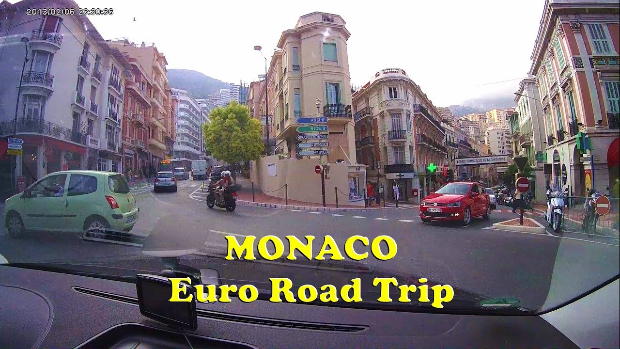 Driving and finding a parking spot. MONACO - Europe