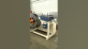 NC servo feeder+2 in 1 uncoiler straightener cooperate with punch press video