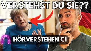Hörverstehen Deutsch Übung: Was sagt Angela Merkel im Interview wirklich?