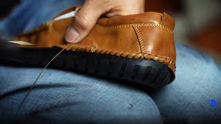 How It's Made:Handmade shoes without glue[ASMR]