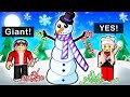 Building the TALLEST SNOWMAN in Roblox!