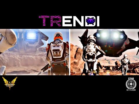 Elite Dangerous Odyssey Compared to Star Citizen #starcitizen #pcgaming #space