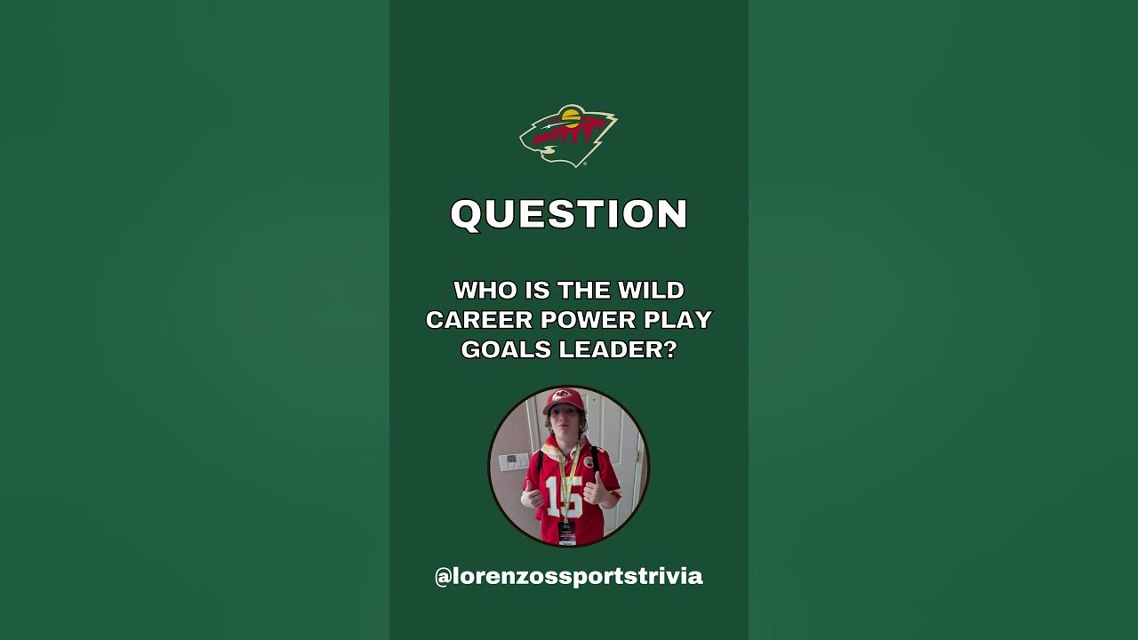 Who has the Minnesota Wild career record for power play goals? YouTube