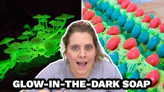 Making GLOWINTHEDARK Mushroom SOAP?! | Royalty Soaps