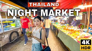 Thailand Street Market Tour | Surat Thani Night Market 🇹🇭🍗🍜🌭