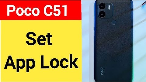 how to set App lock, Poco C51 me Applock kaise set kare