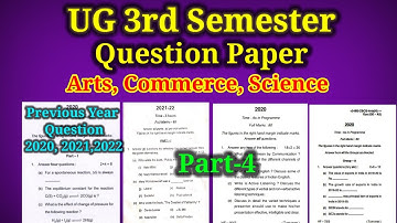 ug 3rd semester question paper| ug 3rd semester previous year & current year question papers