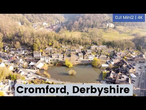 Cromford, Derbyshire by drone. Enjoy the view. March 2022 | 4K