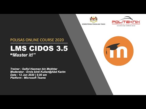 LMS CIDOS 3.5  “Master it!” POLISAS ONLINE COURSE 2020