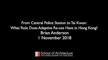 Brian Anderson lecture at CUHK School of Architecture