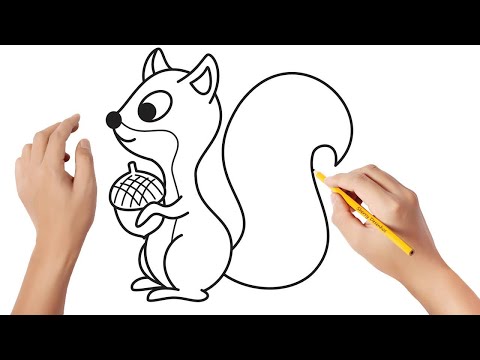Vídeo: Como Desenhar Um Esquilo Com Um Lápis
