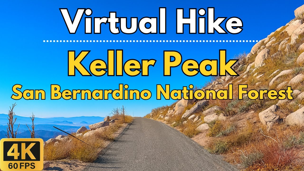 4K Treadmill Virtual Hike – Keller Peak, San Bernardino National Forest | 56-Min Scenic POV