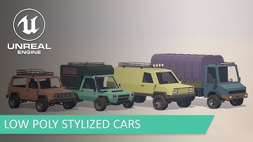 Low Poly Stylized Cars Unreal Engine Asset
