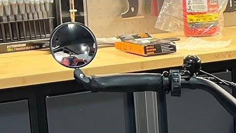 Magicycle bar end mirror installation on the E-bike