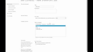 SharePoint - Creating Subsites