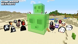 SURVIVAL SLIME HOUSE WITH 100 NEXTBOTS in Minecraft - Gameplay - Coffin Meme