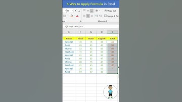4 Way to Apply Formula in Excel #excel #exceltips #exceltutorial #msexcel #microsoftexcel #shorts