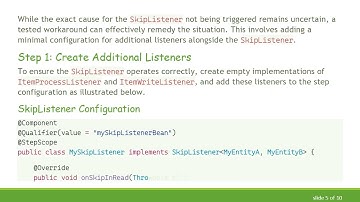 Resolving the Issue: Spring Batch SkipListener Not Being Triggered for Skipped Items