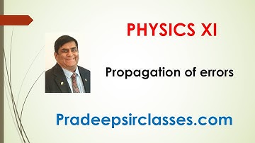 Phy XI-2-14 Propagation of errors Pradeep Kshetrapal channel