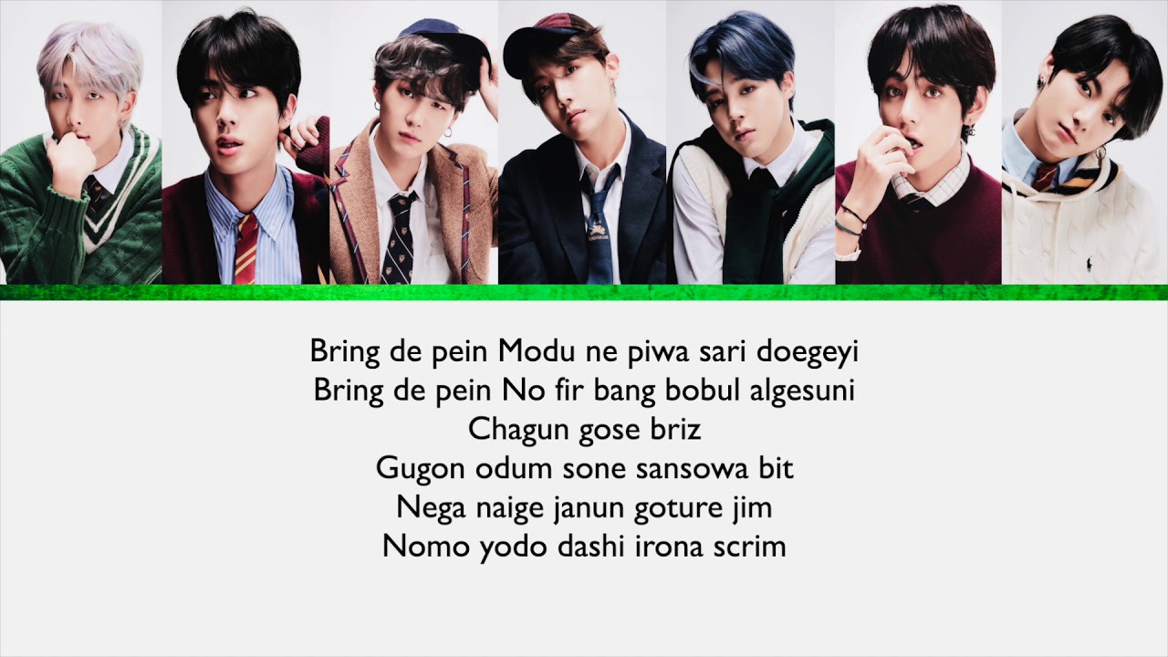 bts on letra facil facil pronunciacion