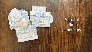 French Romantic Blues Hidden Paperclips with Pocket & Side Tuck - Spunky Misfit Girl