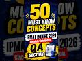 MKC -3 (Must Know Concepts) | IPMAT Indore Exam 2026 #ipmat2026 #ipmatindore #quanttricks #shorts