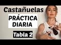 Tabla diaria de castauelas  2 tcnica de ria velocidad meloda castanets 