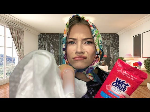 ASMR Balkan Auntie Cleans Your Face After Your Cousin's Wedding (Accent, Roleplay)