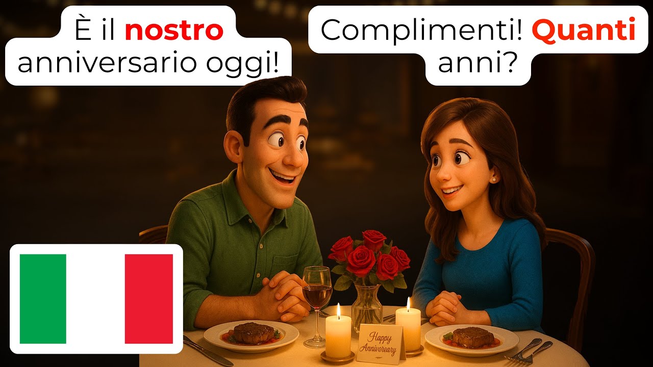 🇮🇹 Buffet Dining in Italian | A1-A2 Level | Learn Italian For