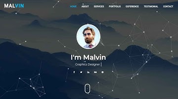 Malvin - Personal Portfolio HTML Landing Page Template | Bootstrap Portfolio Website