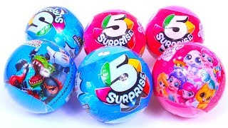 5 Surprise Zuru Ball Unboxing Blind Bag Toy Review 5 СЮРПРИЗОВ шар ДЛЯ ДЕТЕЙ девочки VS мальчики