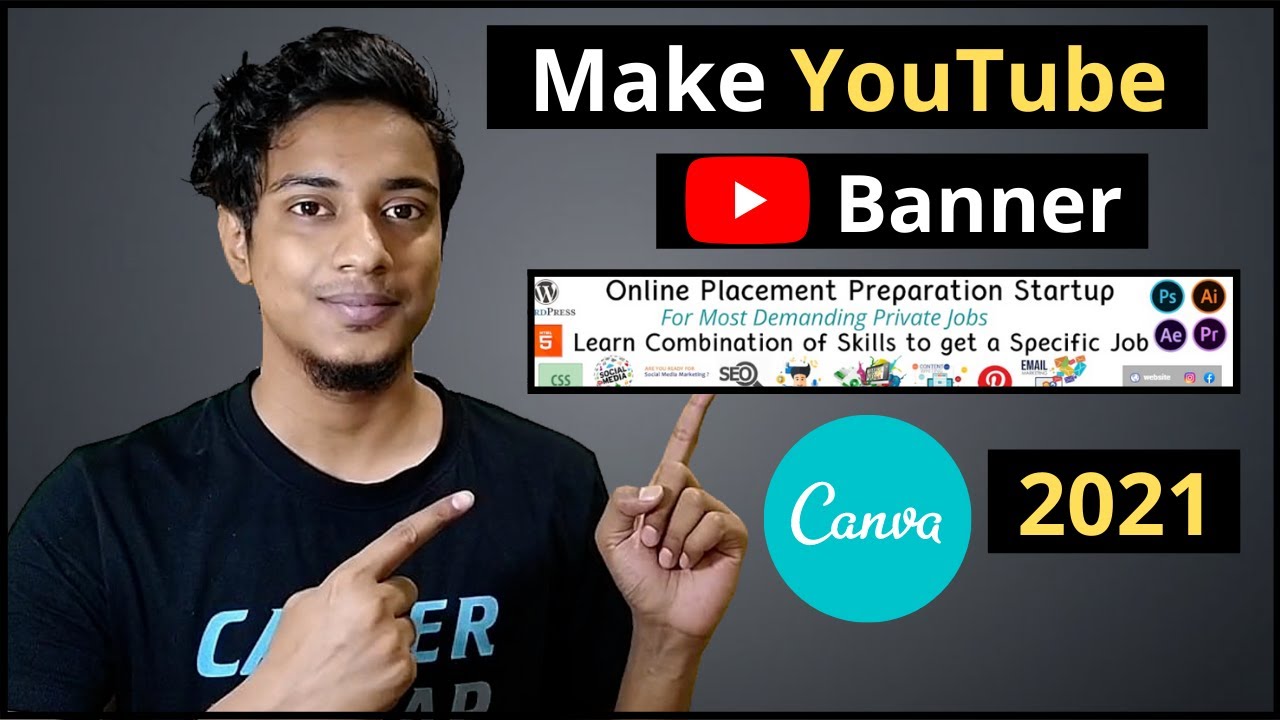 How to Create YouTube Banner on Canva in 2021| Canva Banner Design (Hindi)  - YouTube