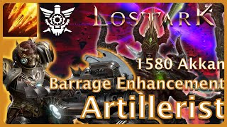 Lost Ark - Solo Akkan Barrage Enhancement Artillerist 1580