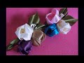 HOW TO MAKE SATIN RIBBON TULIP FLOWER HAIR CLIP