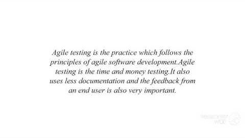 agile testing